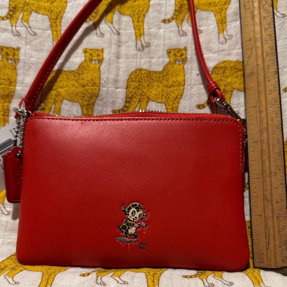 Coach Red Gary Baseman Wristlet